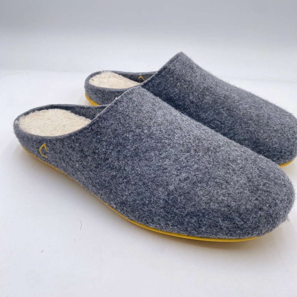 Camper Wabi Slipper Mens 11 Grey Wool Felt Shearling Lining Spain House Shoe 46